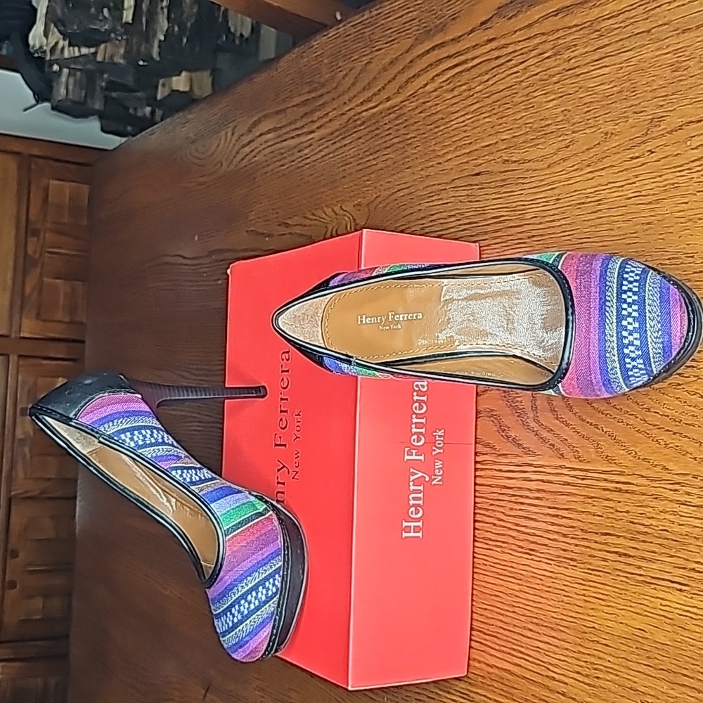 Henry Ferrera platform heel pumps
